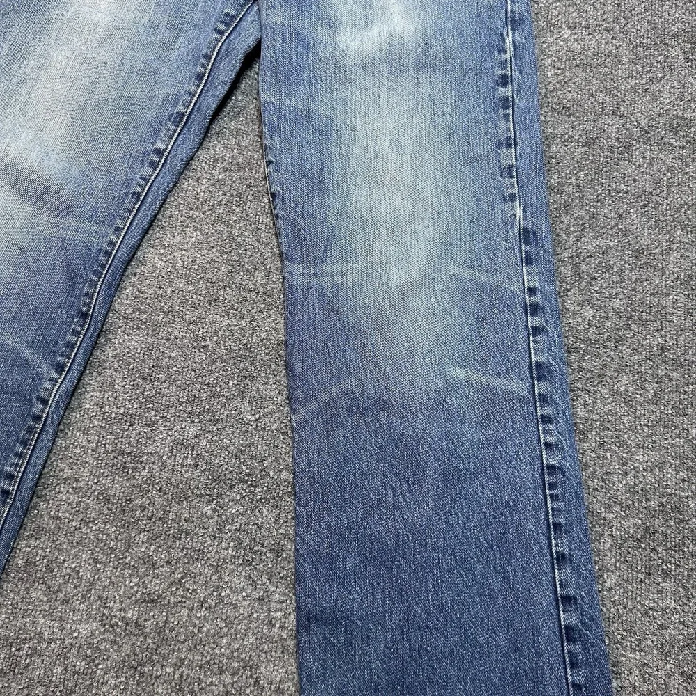 Aeropostale Benton Bootcut Jeans Mens 32x32 Blue Distressed Wide Leg Cotton - Picture 9 of 14